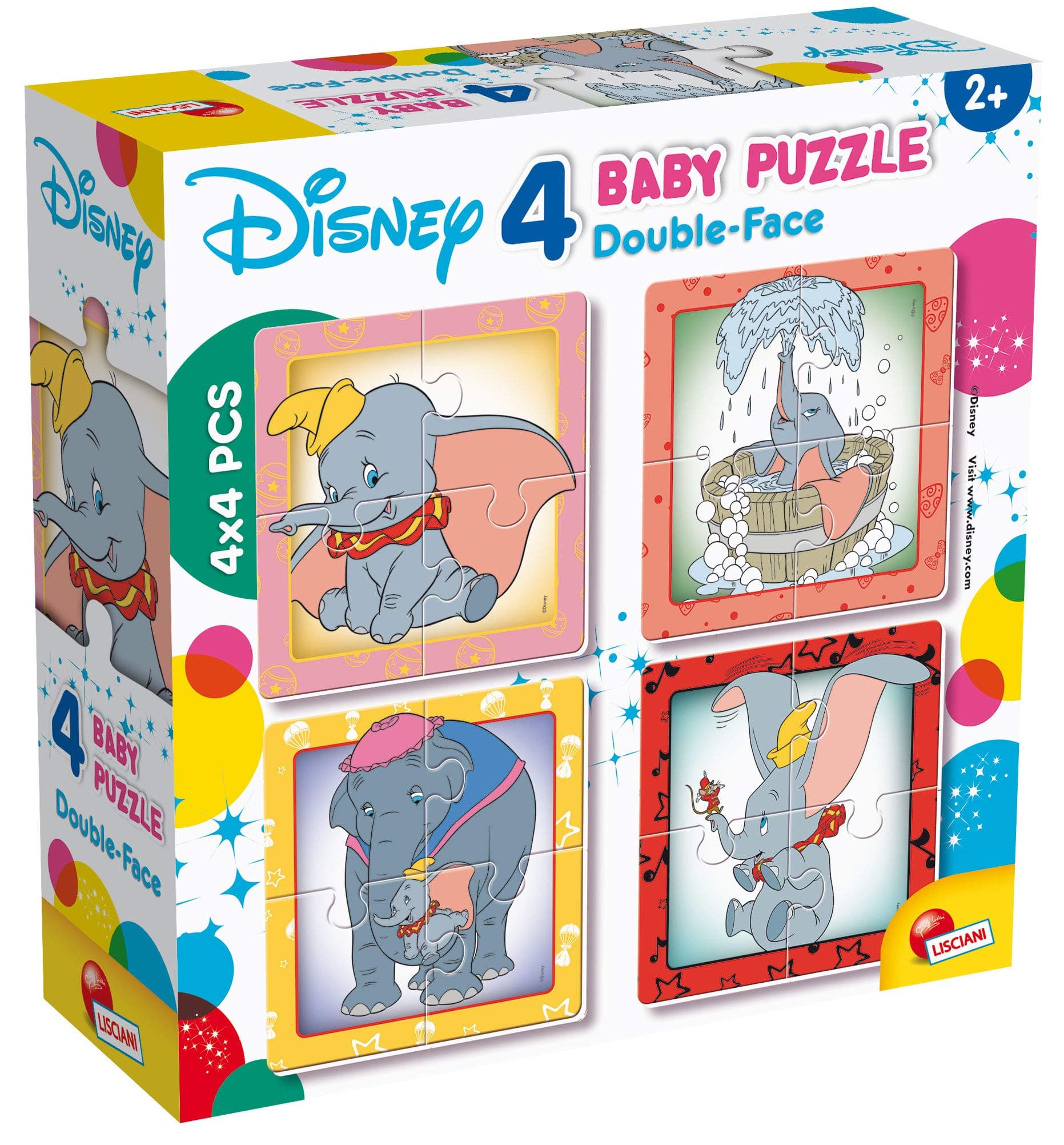 Детски пъзел Lisciani Disney Classic двулицев 4x4ч.