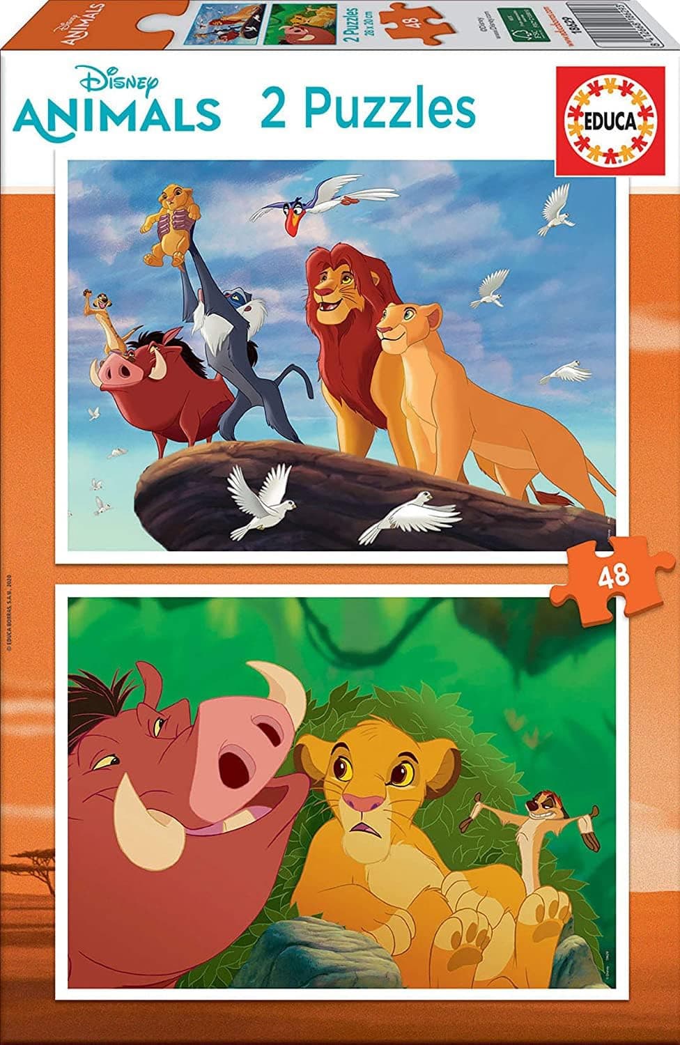 Детски пъзел Educa THE LION KING 2х48ч. 18629