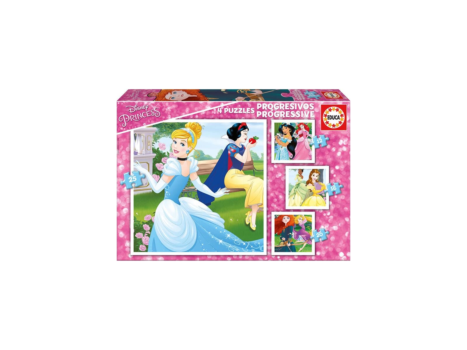 Детски пъзел Educa DISNEY PRINCESS 4 броя 17166