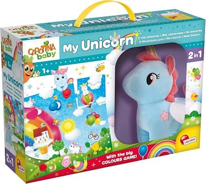 Бебешки мега пъзел Lisciani CAROTINA BABY с плюшен еднорог 76673