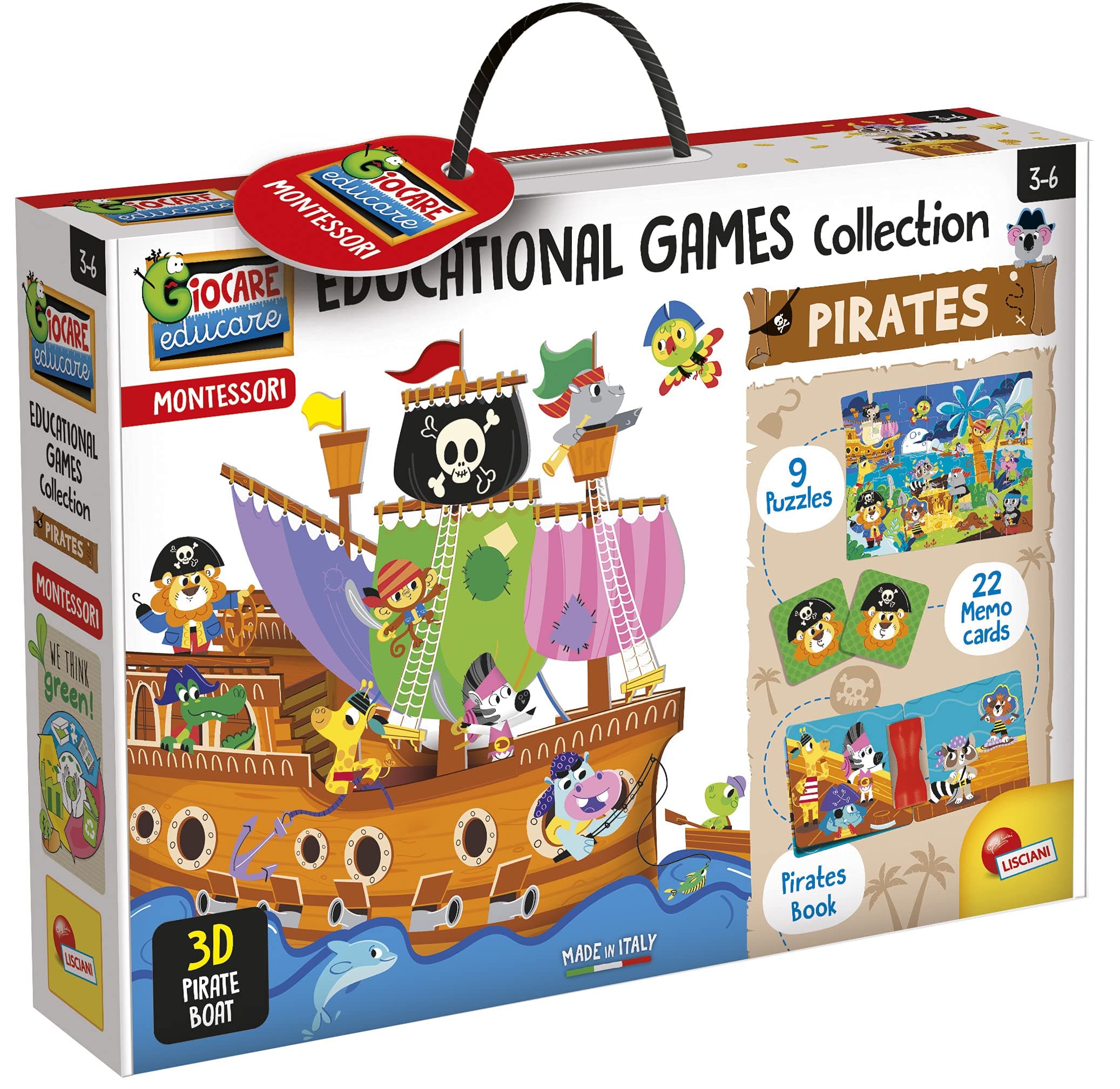 Колекция образователни игри Lisciani MONTESSORI Пирати EX72743