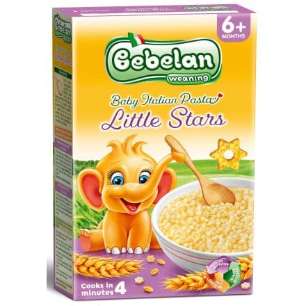 Бебешка паста Bebelan Звездички 6+ м 350гр.