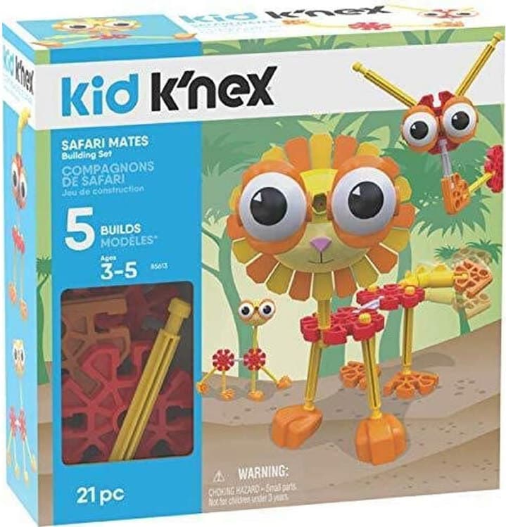 Образователна играчка конструктор - KNex Kid KNex Safari Mates Building Set (шарен)