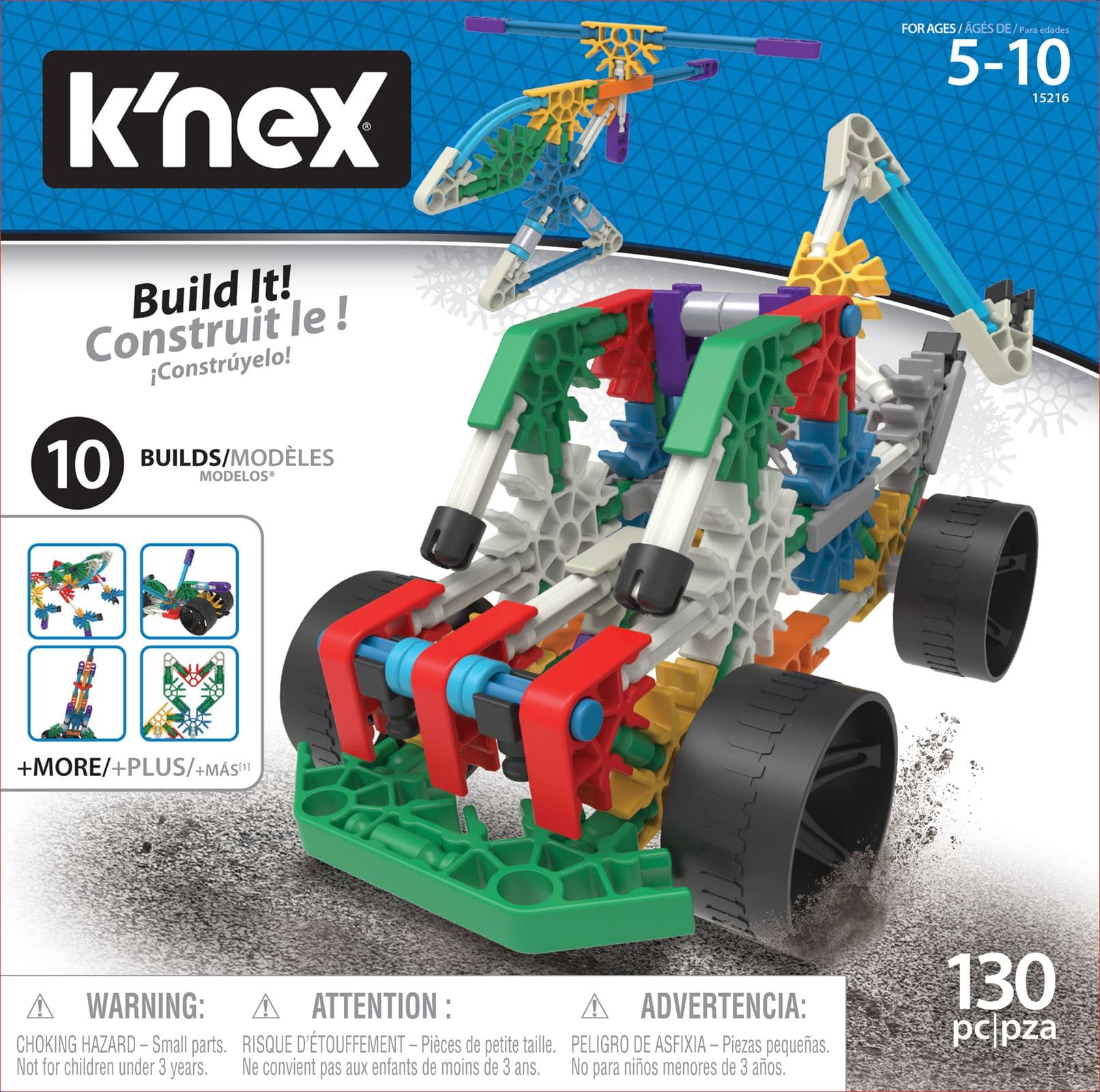 Образователна играчка конструктор - KNex 10in1 Building Set (шарен)