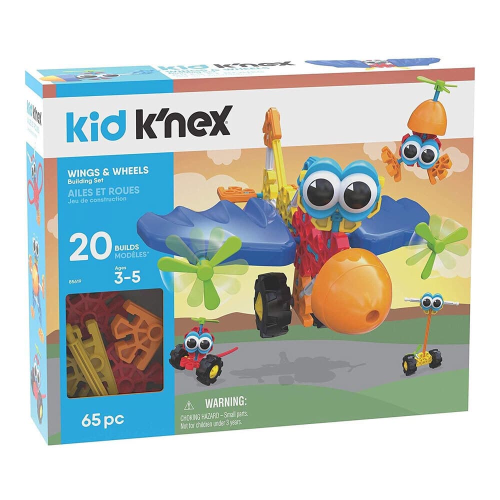Образователна играчка конструктор - KNex Kid KNex Wings & Wheels Building Set (шарен)