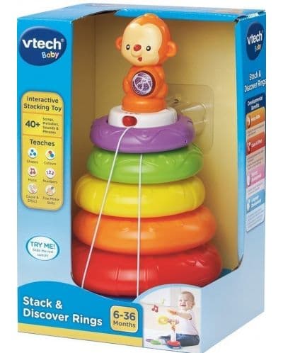 Музикална играчка Vtech Интерактивни рингове за нанизване