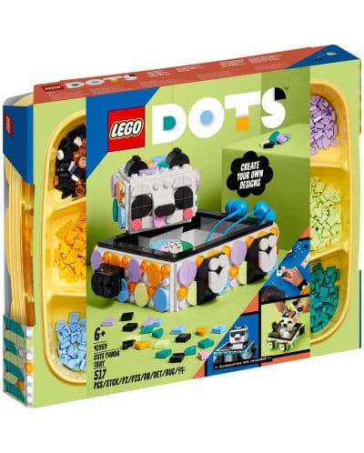 Конструктор LEGO DOTS Тавичка със симпатична панда 41959