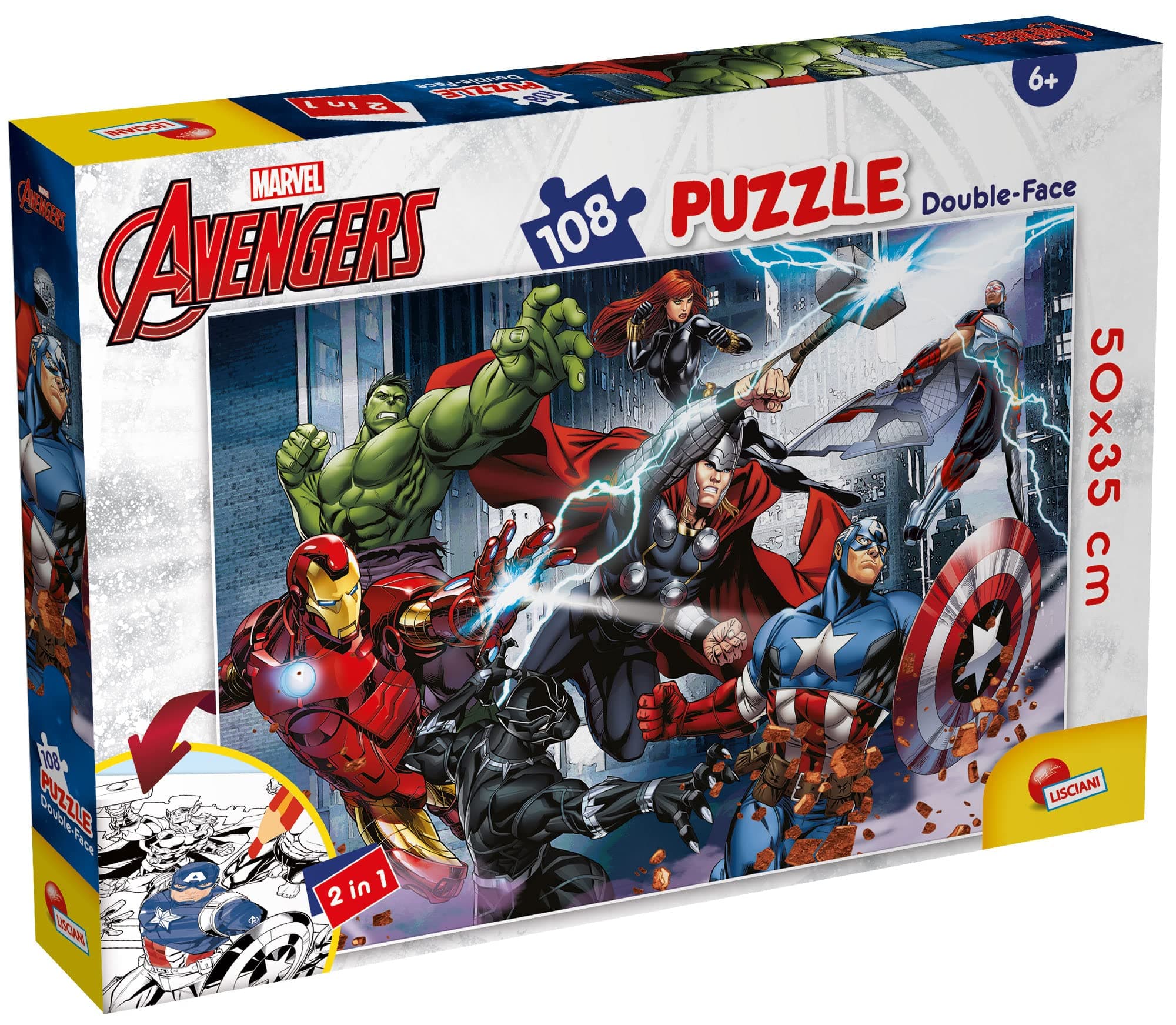 Детски пъзел Lisciani Plus Marvel Avengers 108ч.