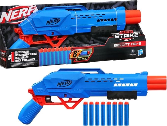 Бластер Hasbro Nerf Alpha Strike Big Cat DB-2, с 8 патрона
