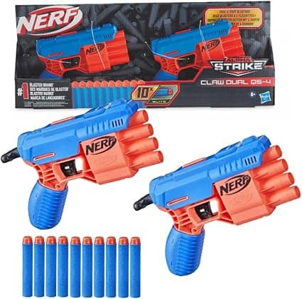 Комплект бластери Hasbro Nerf Alpha Strike Claw Dual QS-4, с 10 патрона