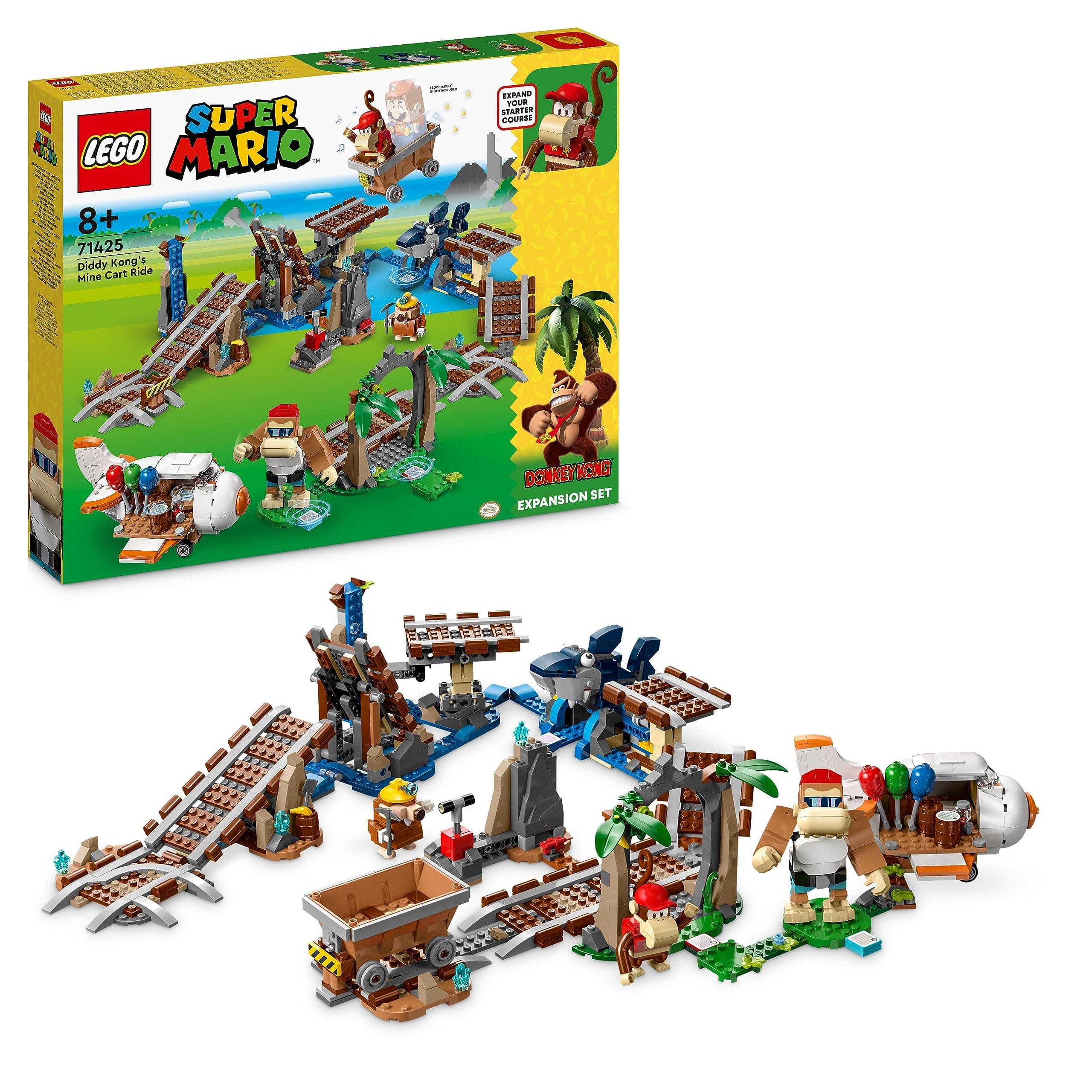 Конструктор LEGO Super Mario Комплект с допълнения, Минното пътешествие на Диди Конг, 71425