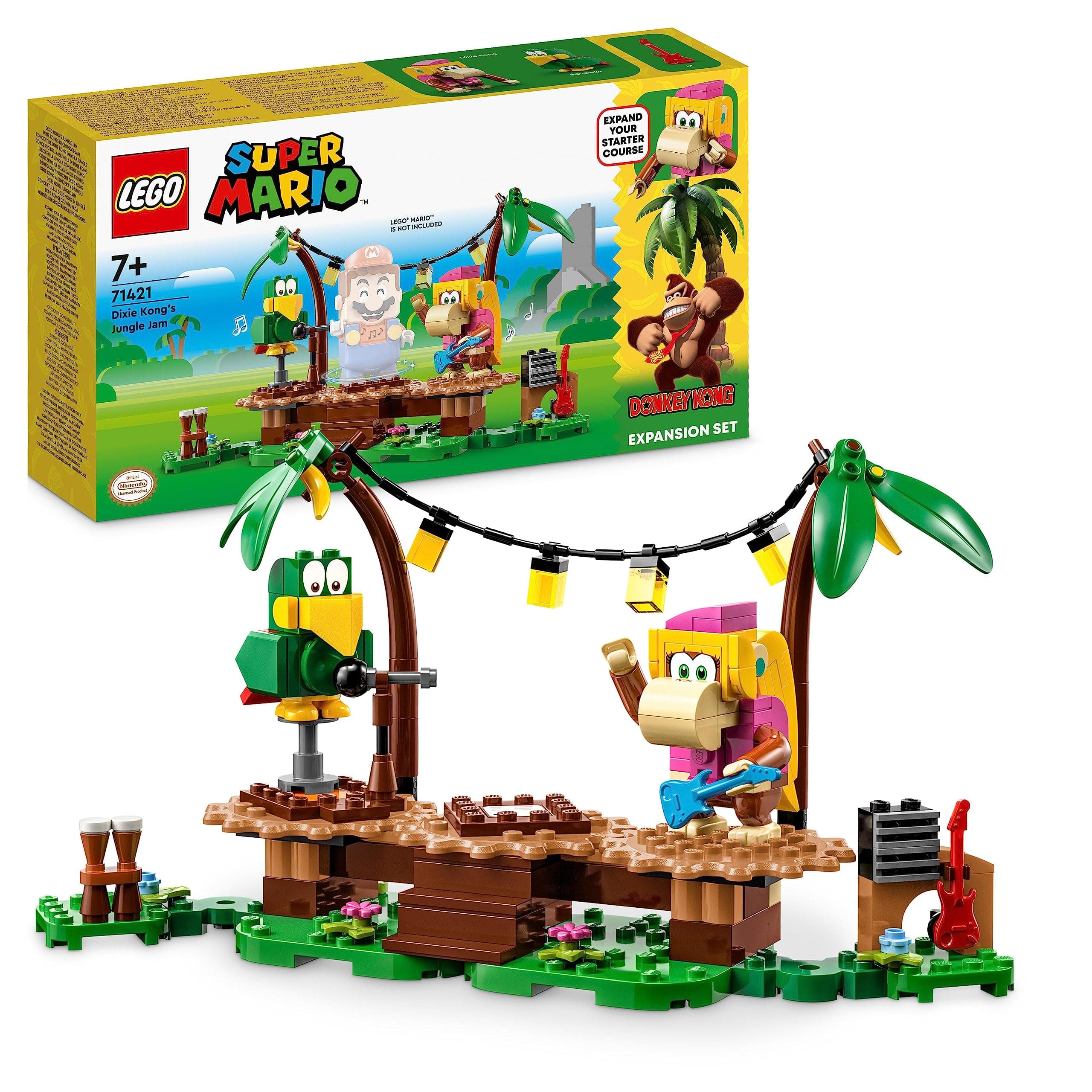 Конструктор LEGO Super Mario Комплект с допълнения, Концертът на Дикси Конг в джунглата, 71421