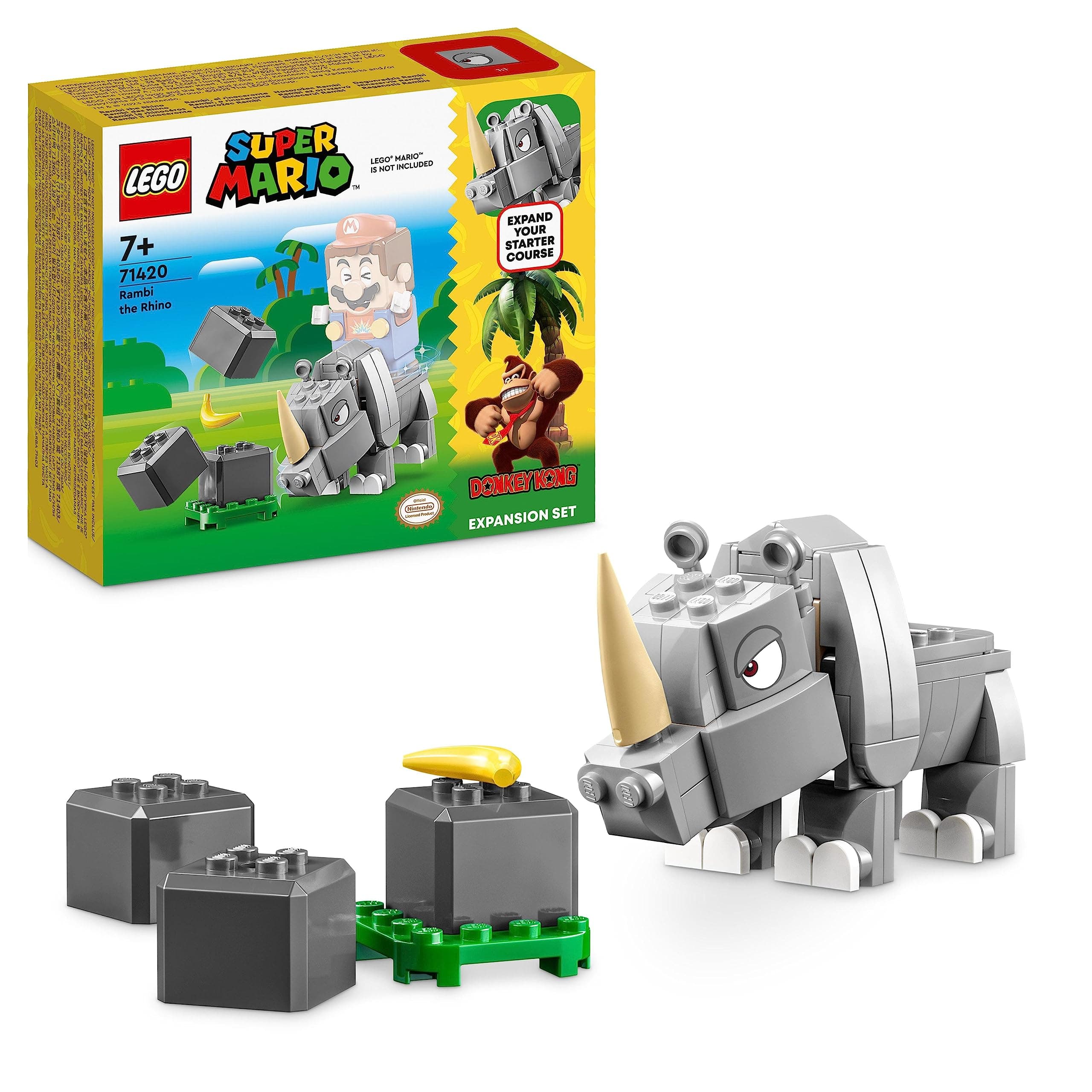 Конструктор LEGO Super Mario Комплект с допълнения, Носорогът Рамби, 71420