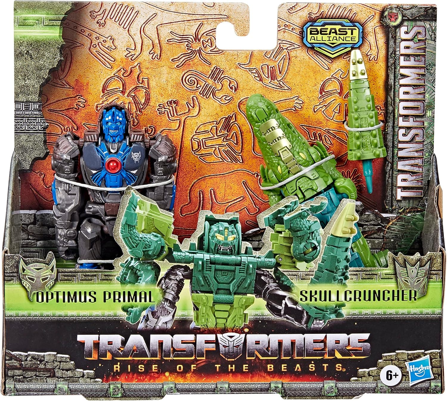 Фигурка Hasbro Transformers Rise of the Beasts Beast Alliance с Optimus Primal и Skullcruncher