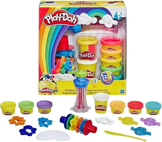 Игрален комплект Hasbro Play-Doh Rainbow Twirl, с 8 цвята моделин