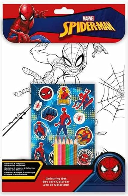 Комплект за оцветяване Kids Licensing Spiderman със стикери