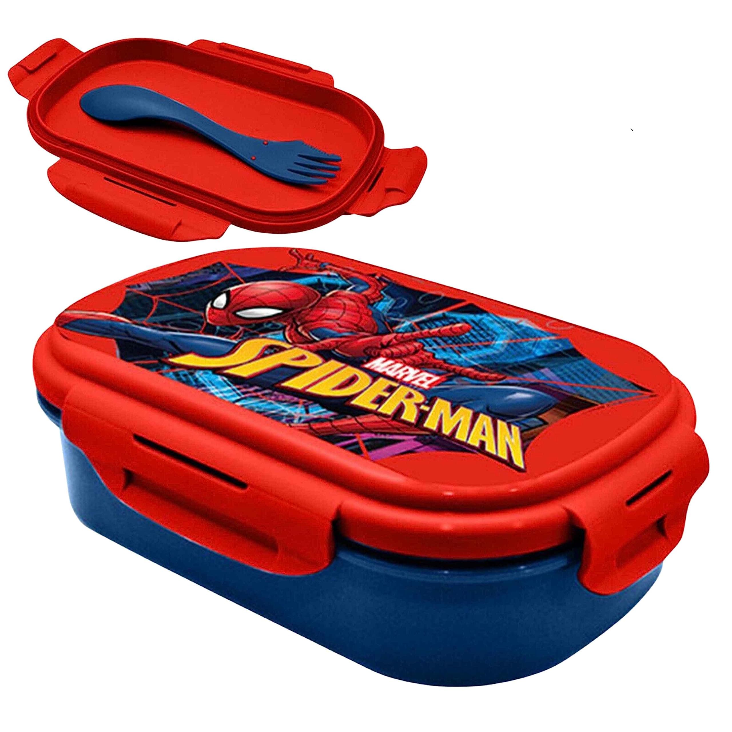 Детска кутия за храна Kids Licensing Spiderman с отделения и прибори