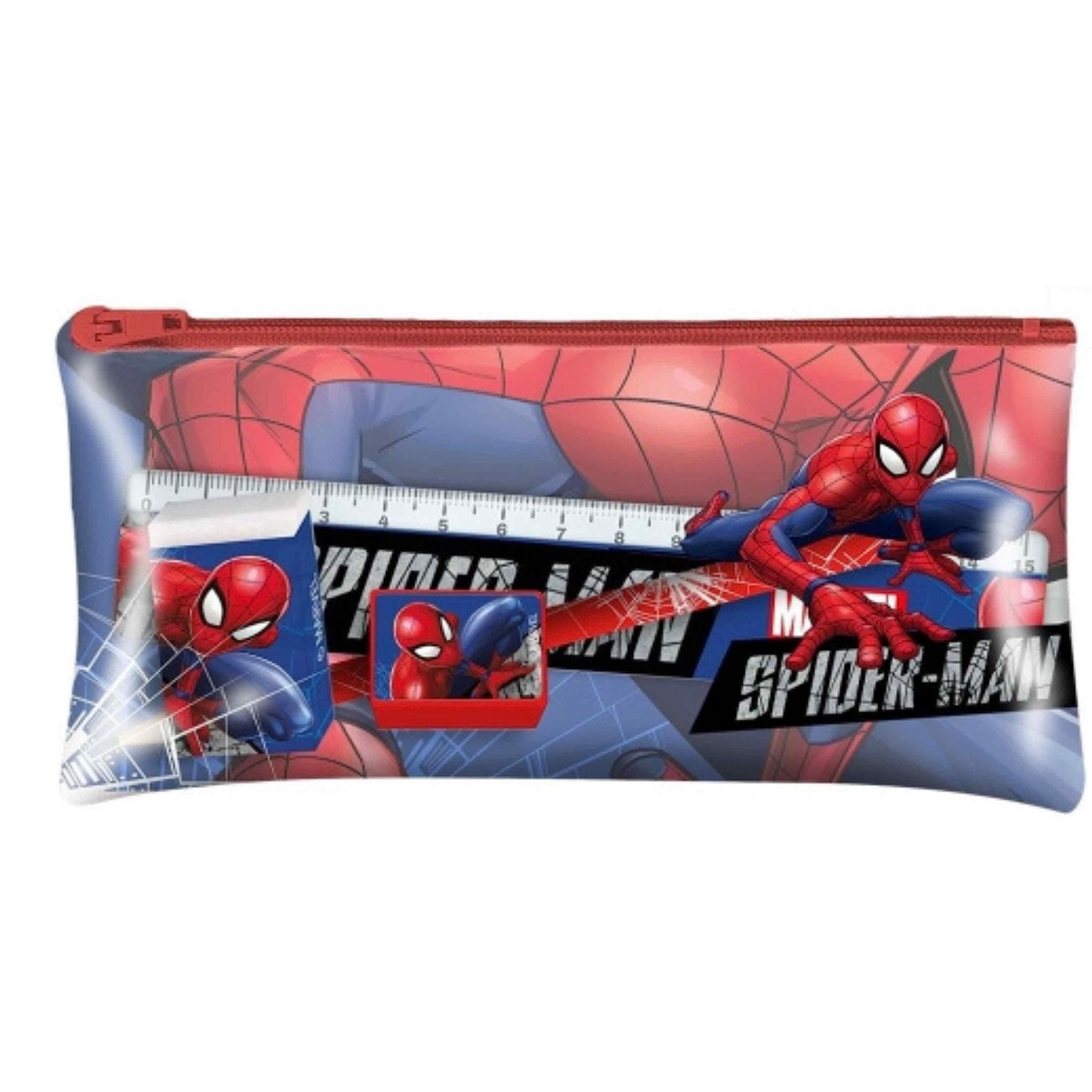 Несесер за училище Kids Licensing Spiderman с ученически пособия 5 части