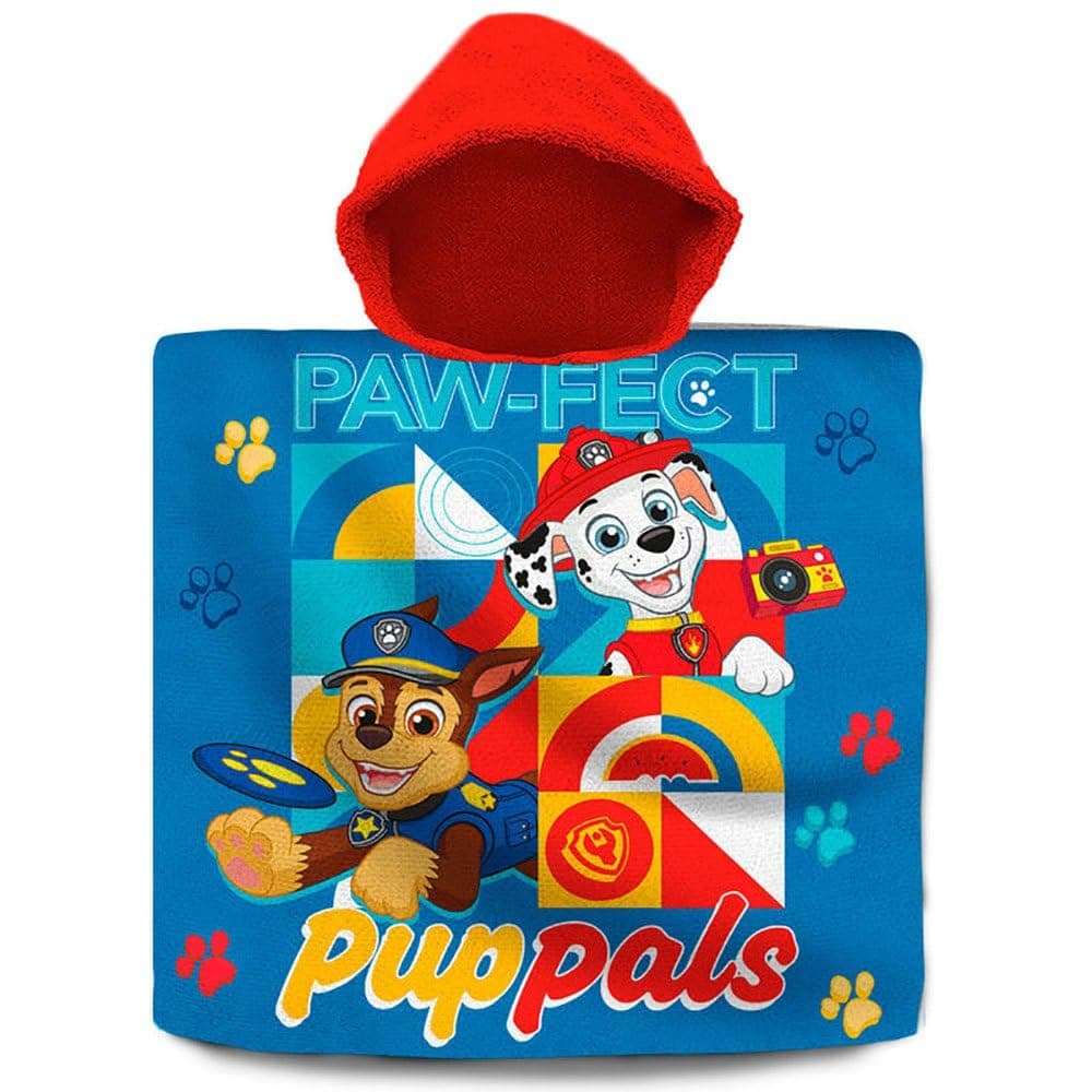 Детско пончо за плаж и баня Kids Licensing Paw Patrol 60x120 см.
