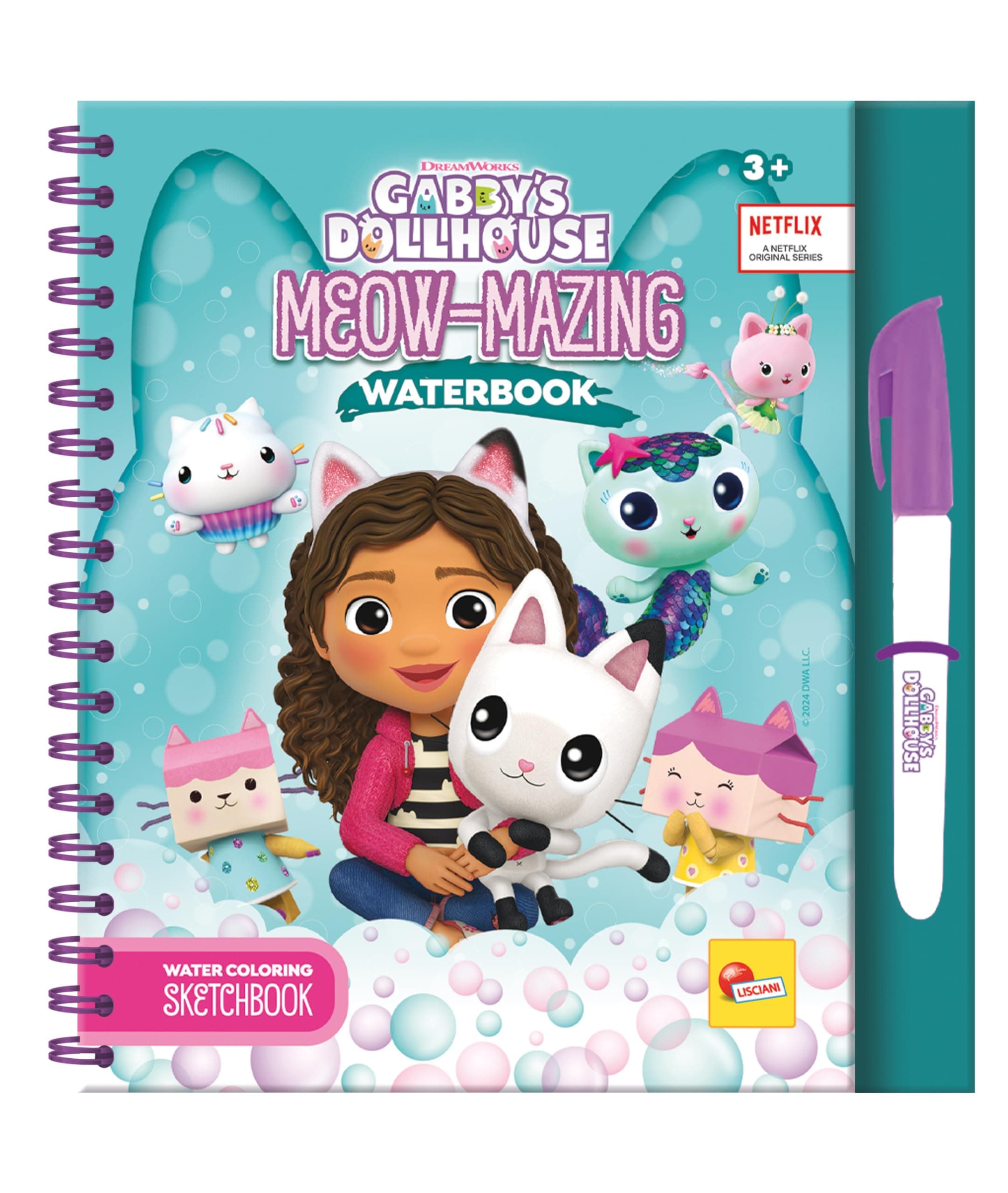 Скечбук Lisciani Gabby’s Dollhouse Meow-Mazing Waterbook In Display