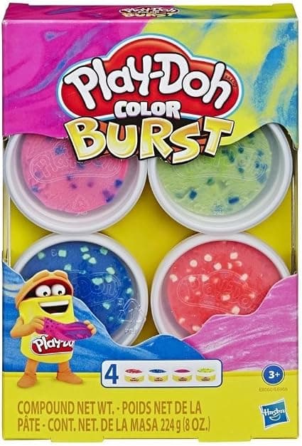 Комплект цветове за смесване Hasbro Play-Doh 4 Bright Colors E6966
