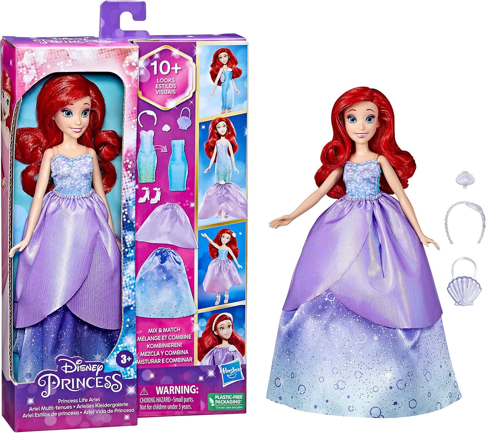 Кукла Hasbro Disney Princess Ariel Mix & Match, с аксесоари, 28 см