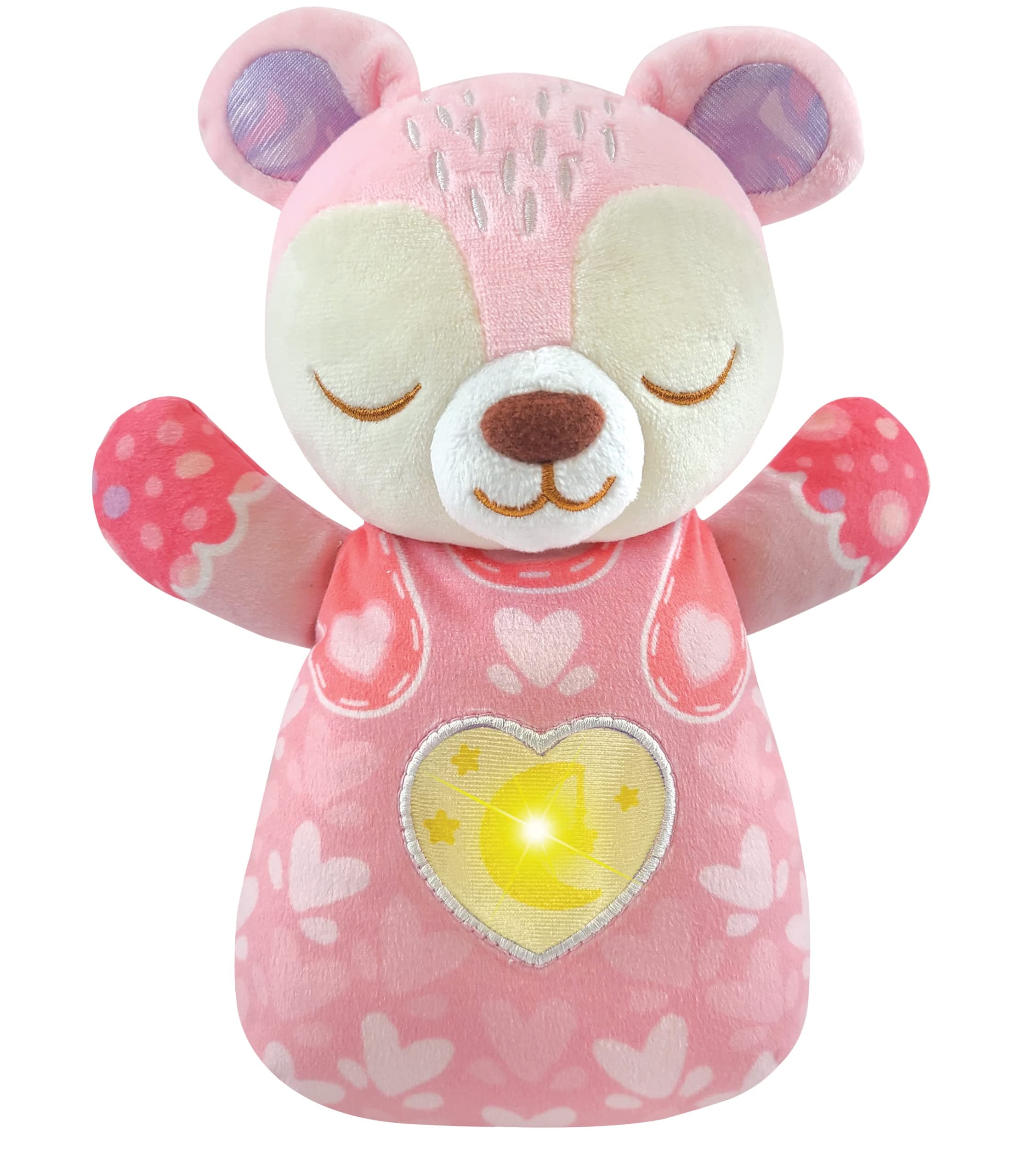 Плюшено мече розово с успокояващи звуци Vtech