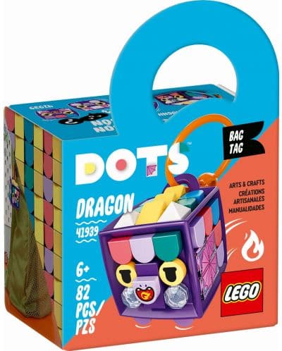 Конструктор LEGO DOTS Ключодържател за раница Dragon 41939