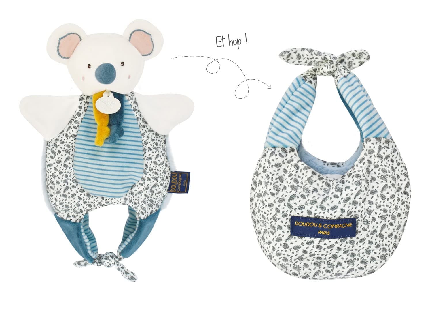 Плюшена играчка за гушкане, петрушка и чанта 3 в 1 Doudou коала 30 см, DC3826