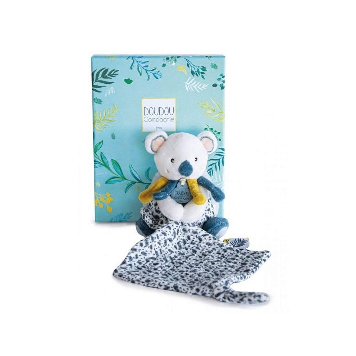 Плюшена играчка за гушкане Doudou коала с кърпичка 15 см с луксозна кутия, DC3667