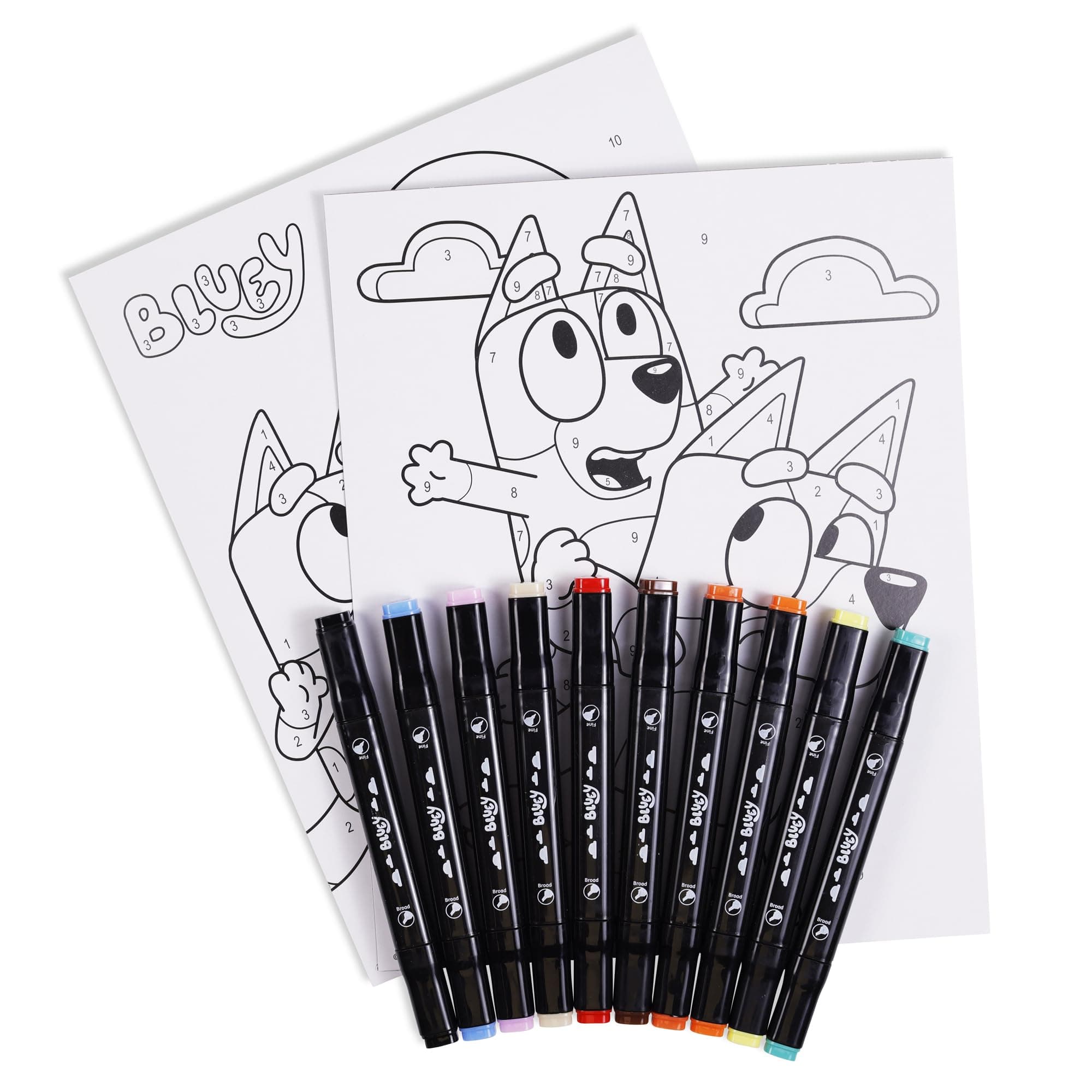 Комплект за оцветяване по номера Kids Licensing Bluey