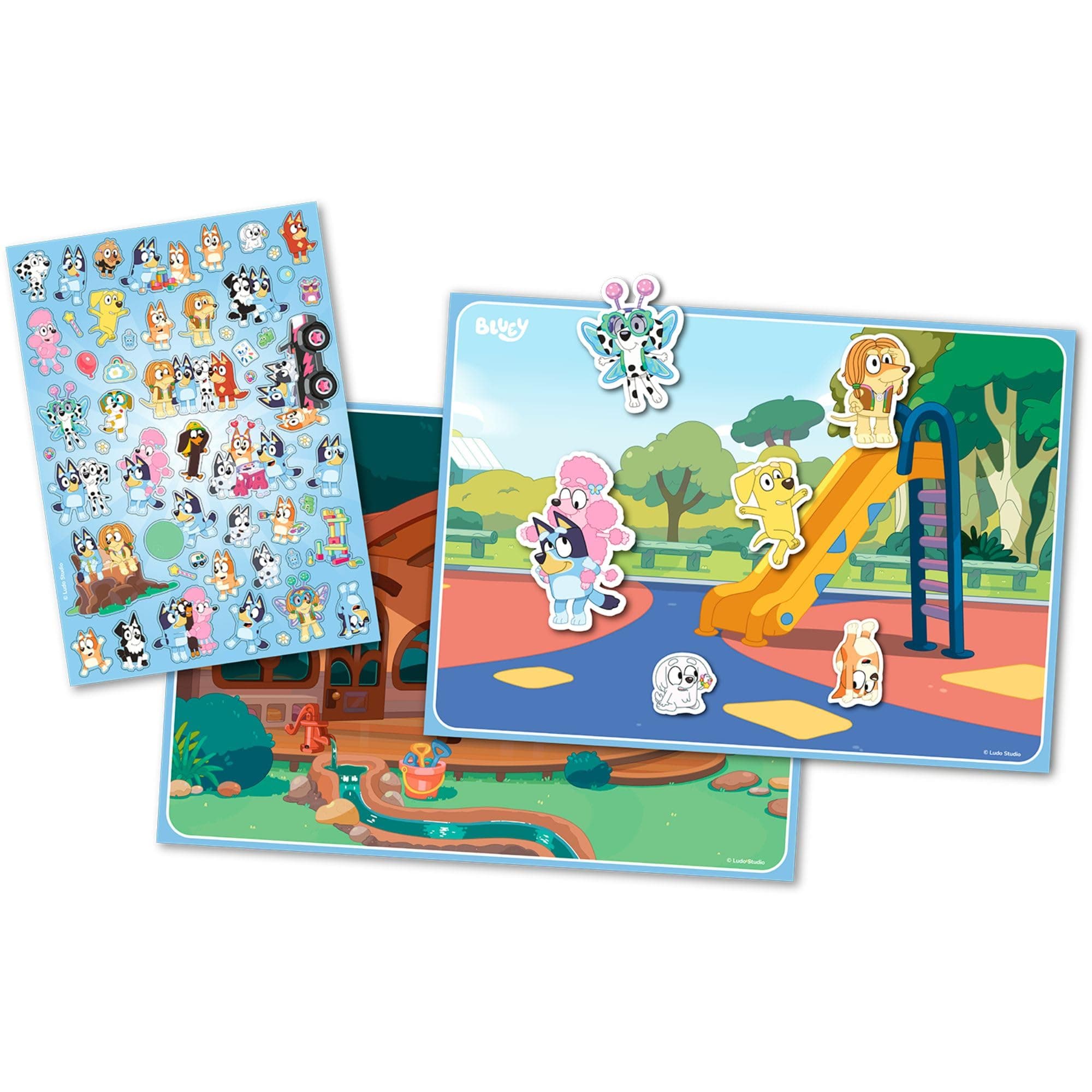 Комплект стикери Kids Licensing Bluey, с 2 бр. цветни сцени