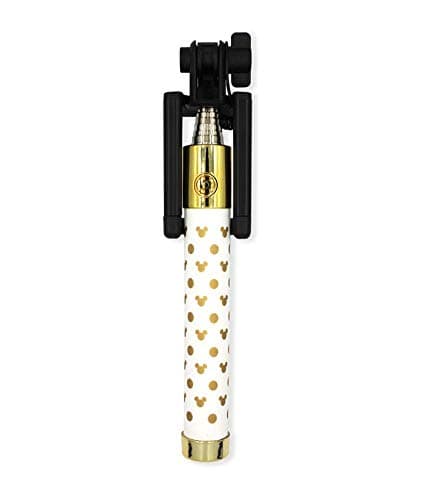 Портативен разтегаем безжичен селфи стик за мобилни телефони - Disney Mickey Small Head Bluetooth Folding Selfie Stick (бял)