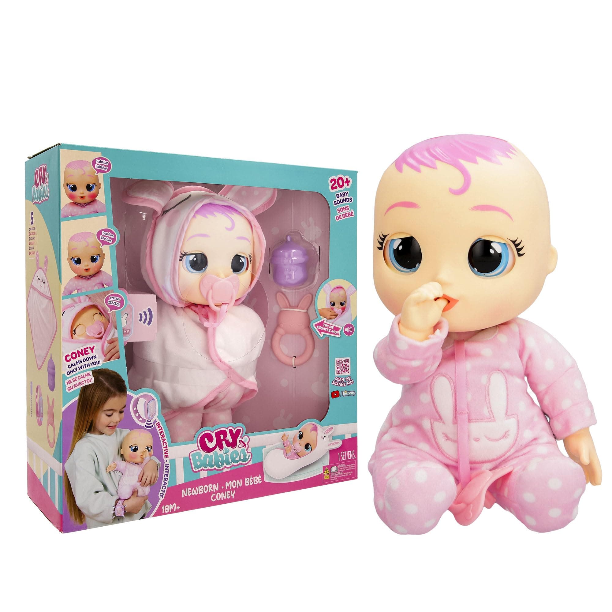 IMC Кукла CRYBABIES Новородено бебе Coney