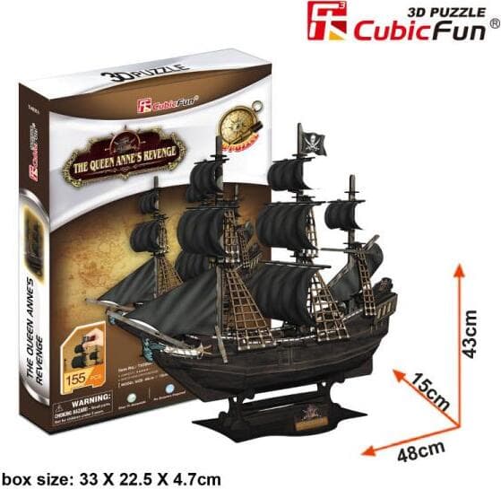 CubicFun Пъзел 3D The Queen Anne's Revenge Ship 180ч. T4005h-V2