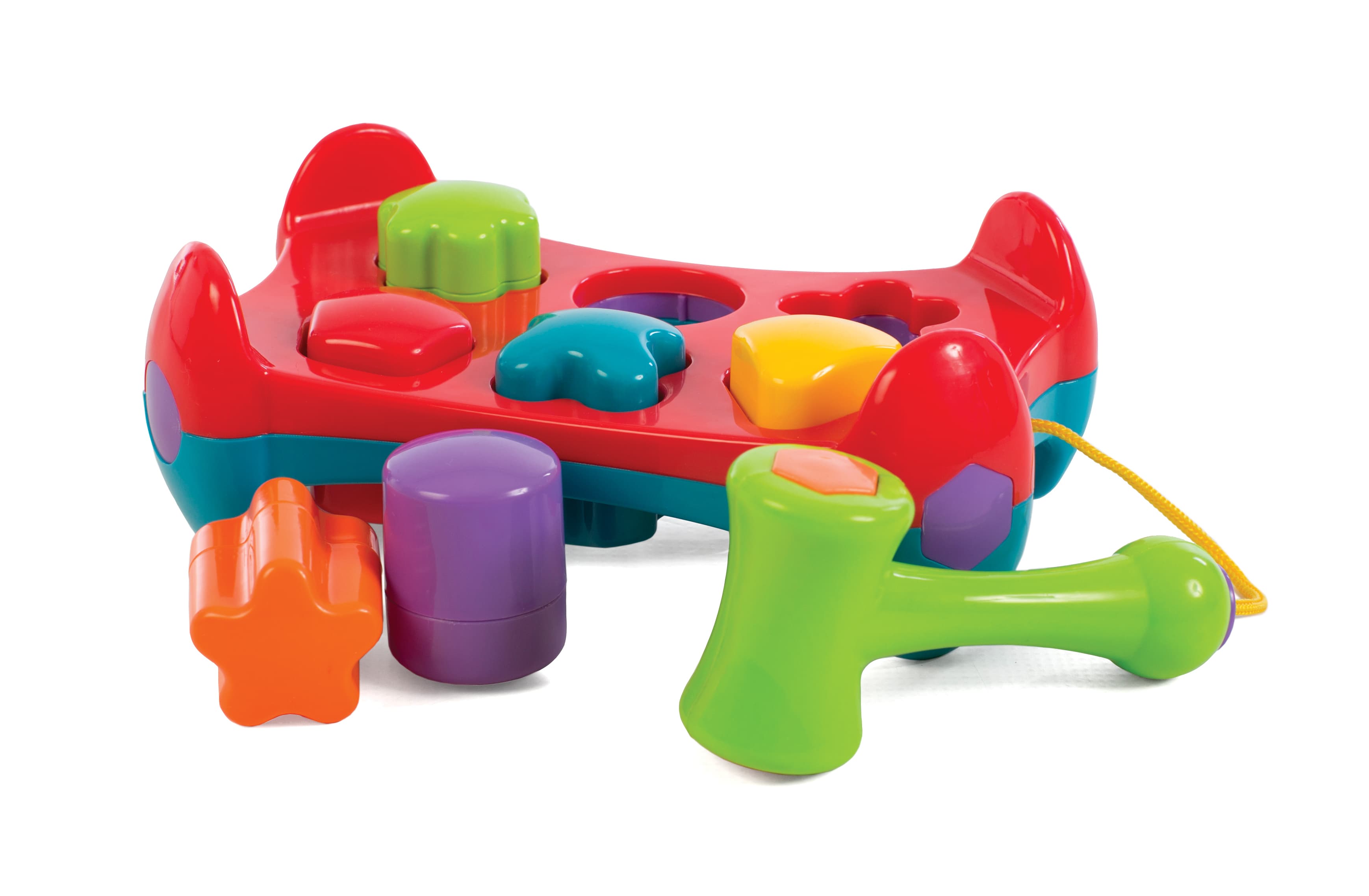 Активна играчка с форми за подреждане и чук от серията Playgro +LEARN за деца 12-36м