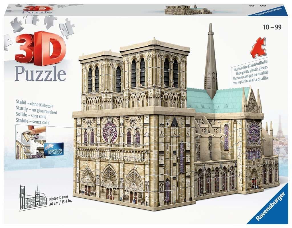 3D Пъзел Ravensburger 324 ел. - Катедралата Нотр Дам