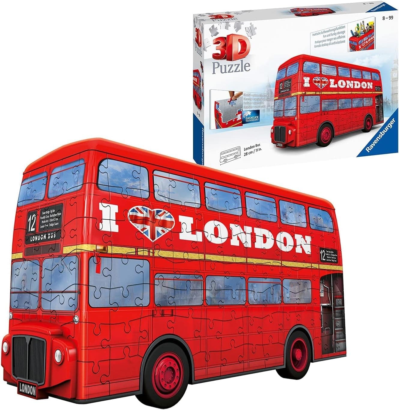 3D Пъзел Ravensburger 216 ел. - Лондон бус