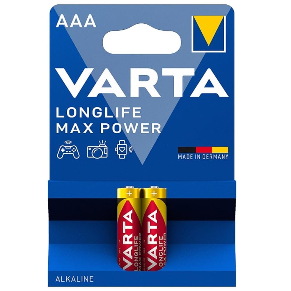 Усилени алкални батерии VARTA Maxi Tech (AAA), 2 броя