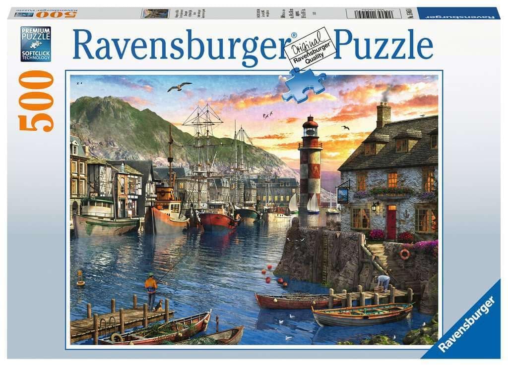 Пъзел Ravensburger 500 ел. - Изгрев на пристанището