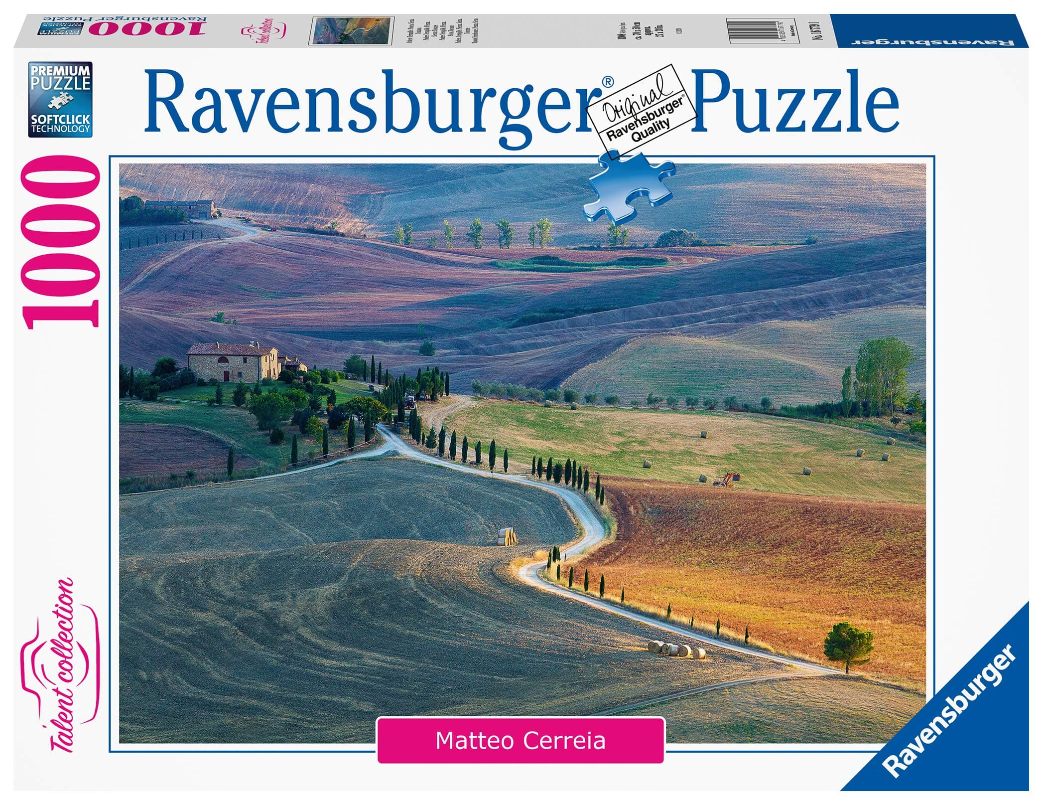 Пъзел Ravensburger 1000 ел. - Тосканска ферма, Пиенца Италия