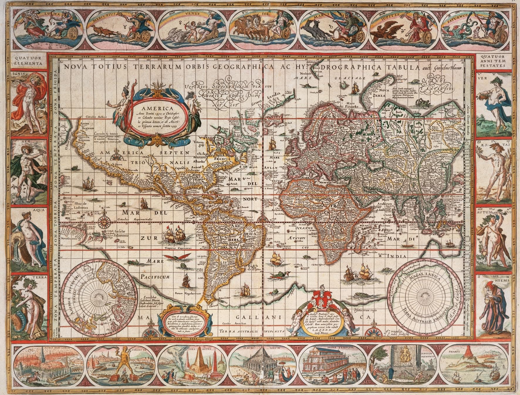 Пъзел Ravensburger 2000 ел. - Карта на света 1650 година