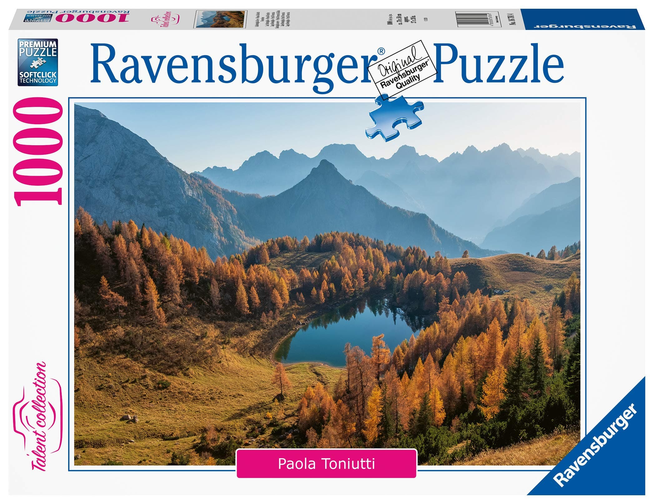Пъзел Ravensburger 1000 ел. - Езеро Бордаглия, Фрули-Венеция Джулия