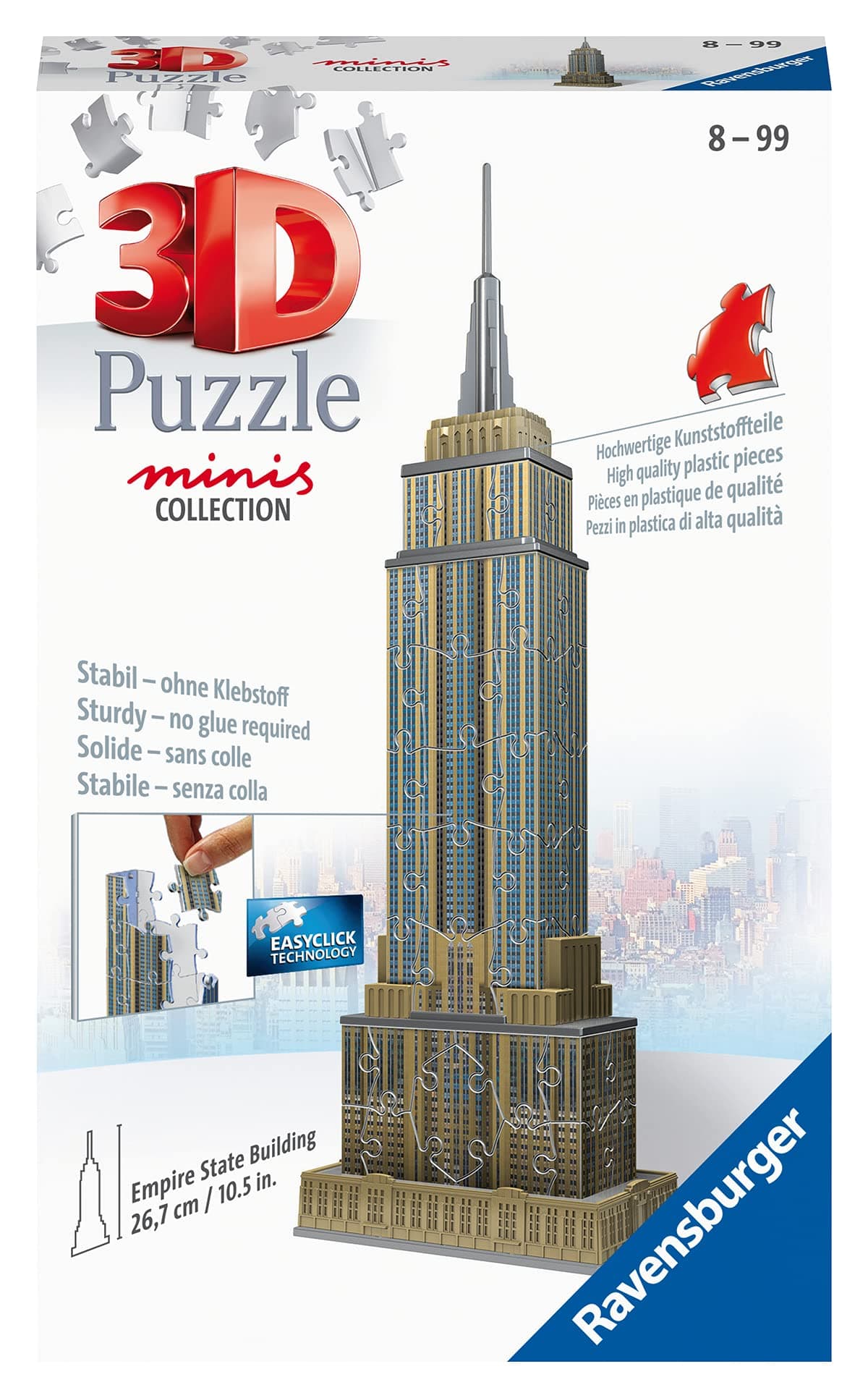 3D Пъзел Ravensburger 54 ел. - Мини Емпайър Стейт Билдинг