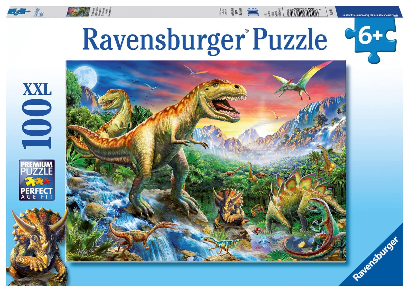 Пъзел Ravensburger 100 ел. XXL - Ерата на динозаврите