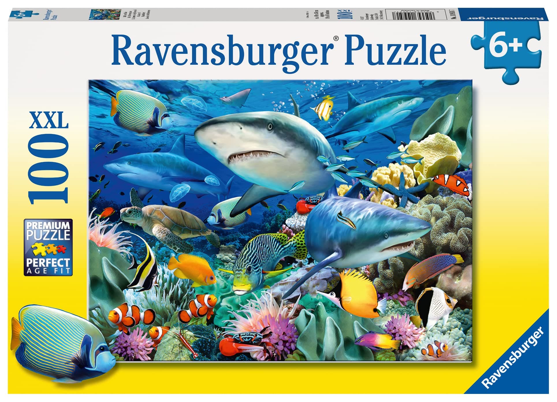 Пъзел Ravensburger 100 ел. XXL - Акуловият риф