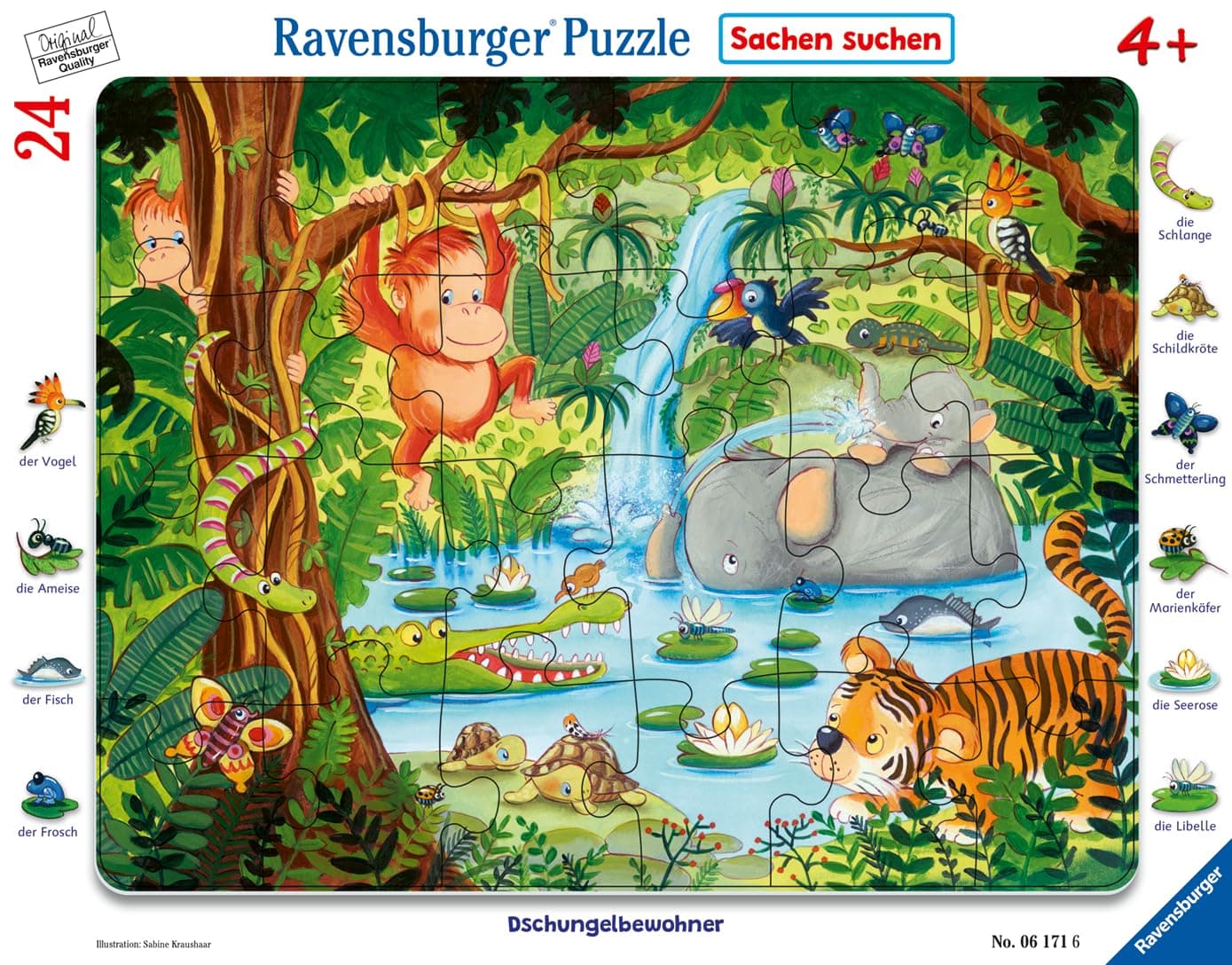 Пъзел Ravensburger 24 ел. - Приятели в джунглата