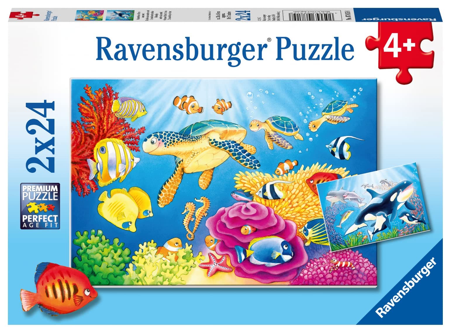 Пъзел Ravensburger 2x24 ел. - Подводен живот