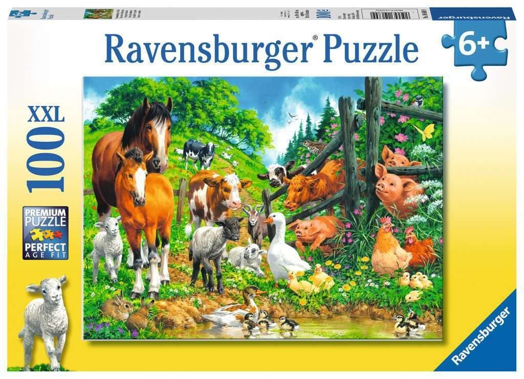 Пъзел Ravensburger 100 ел. XXL - Приятели животни
