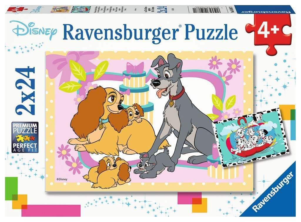 Пъзел Ravensburger 2x24 ел. - Любимите кученца на Дисни